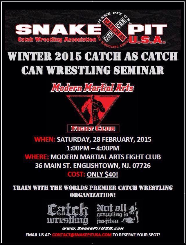 Snake Pit U.S.A Catch Wrestling, 2015 Winter seminar, New Jersey, Modern Martial Arts, Razors Edge MMA, Dan Bocelli, Joel Bane, Floyd Winter